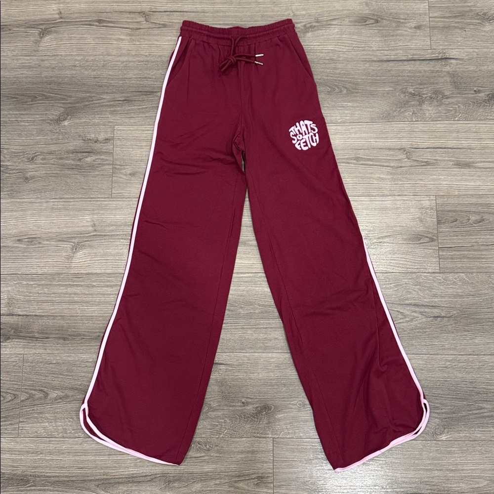 That’s So Fetch Beckham Track Pants With Pink Trim Women’s Size Extra Small
